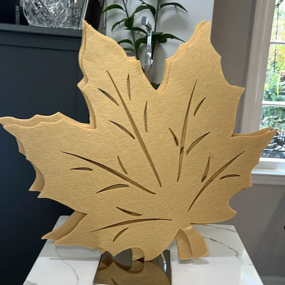 Yellow Felt Maple Leaf Placemats Mats Set of 5 Bed Bath & Beyond